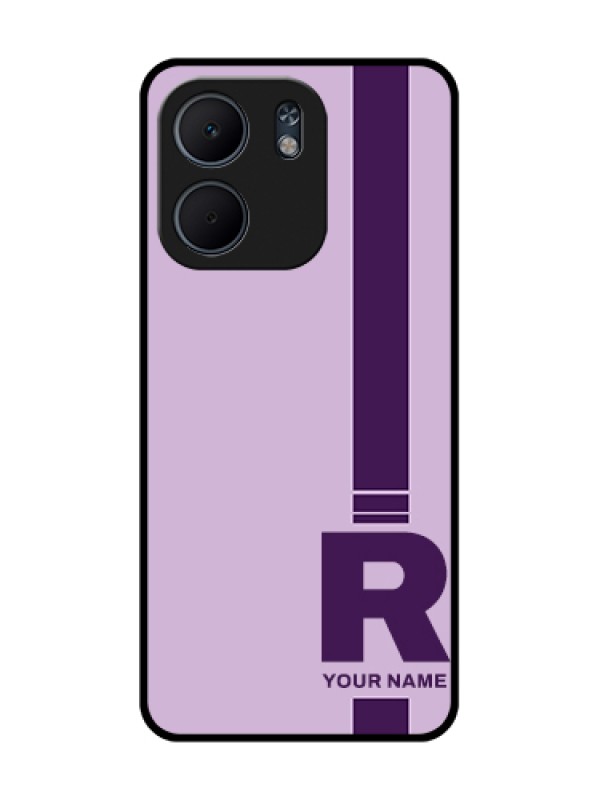 Custom Oppo A5X 5G Custom Metal Phone Case - Simple Dual Tone Stripe With Name Design