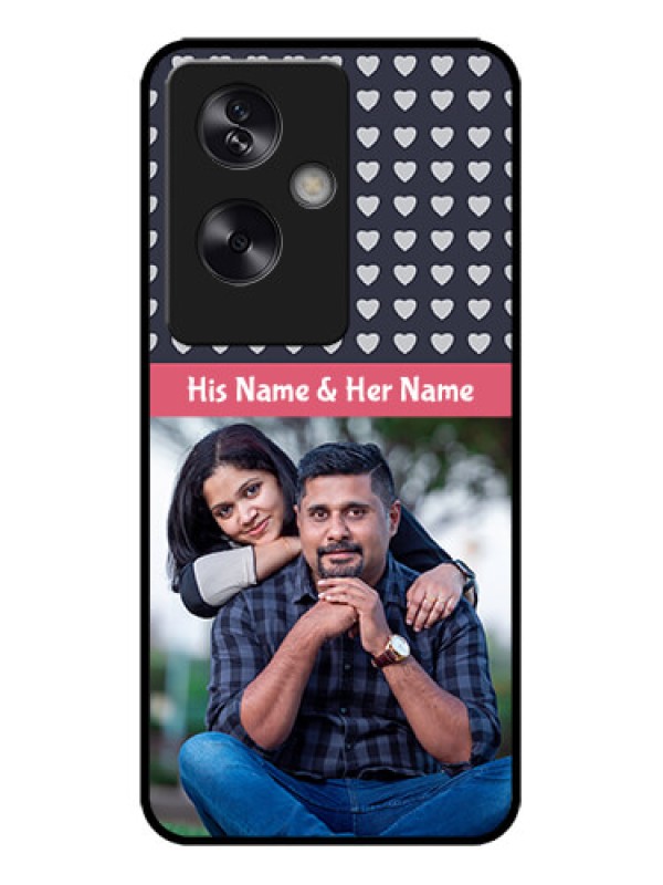Custom Oppo A79 5G Custom Metal Phone Case - Love Symbols Design
