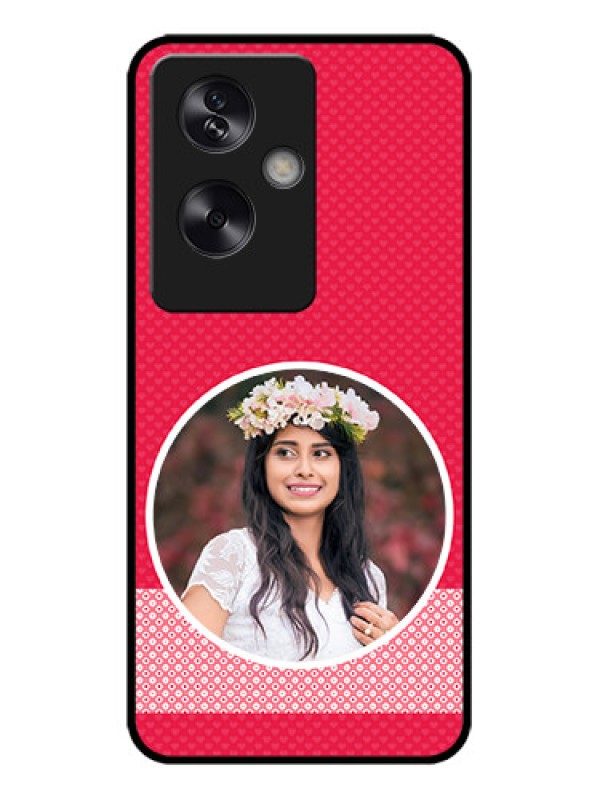 Custom Oppo A79 5G Custom Metal Phone Case - Pink Color Pattern Design