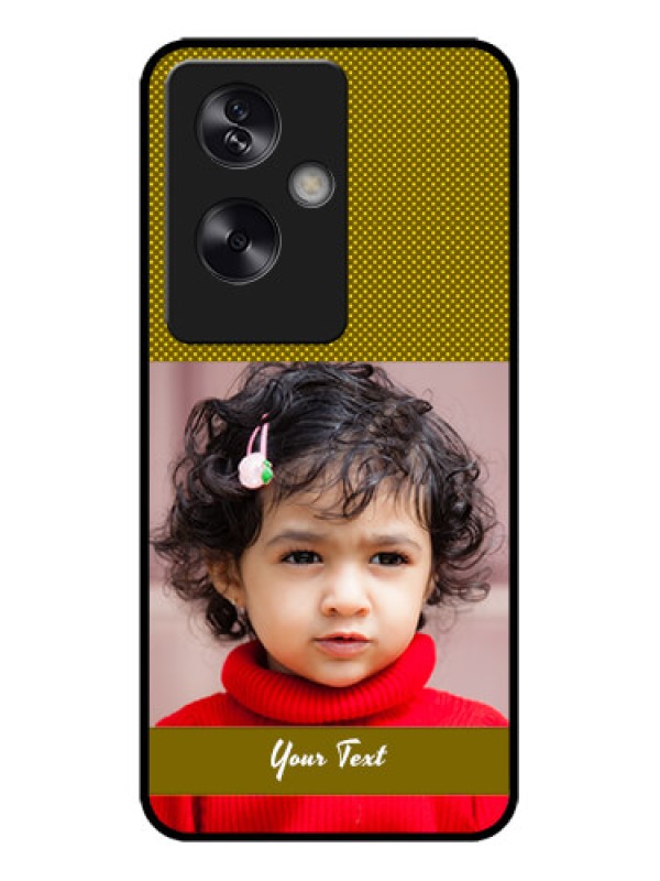 Custom Oppo A79 5G Custom Metal Phone Case - Simple Green Color Design