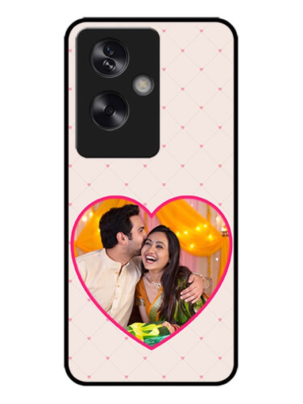 Custom Oppo A79 5G Custom Metal Phone Case - Heart Shape Design