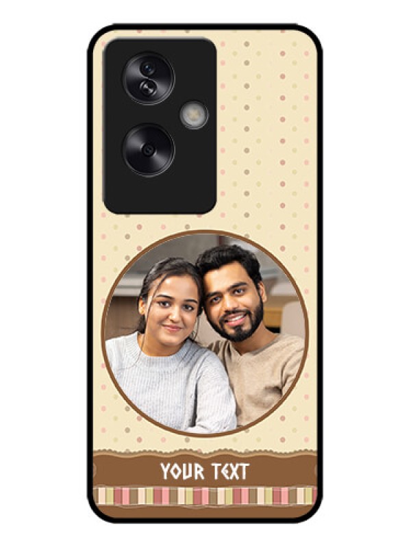 Custom Oppo A79 5G Custom Metal Phone Case - Brown Dotted Mobile Case Design
