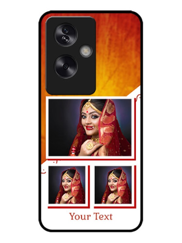 Custom Oppo A79 5G Custom Metal Phone Case - Wedding Memories Design