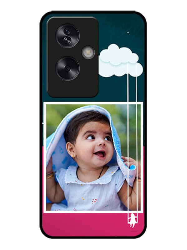 Custom Oppo A79 5G Custom Metal Phone Case - Cute Girl With Cloud Design
