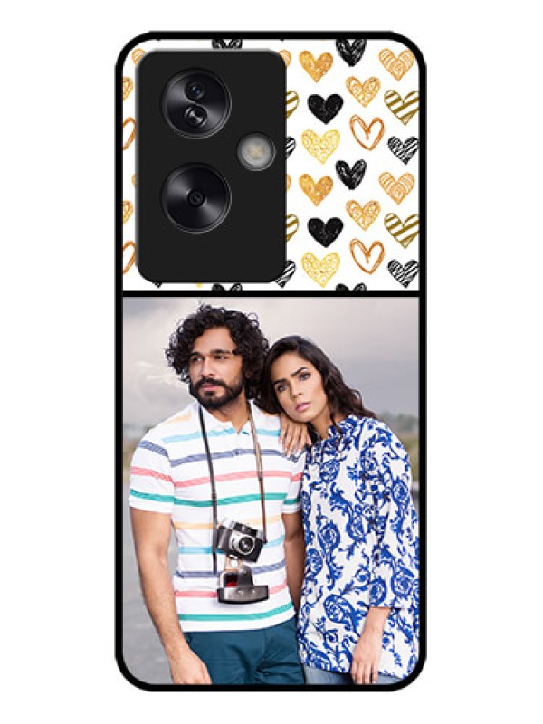Custom Oppo A79 5G Custom Metal Phone Case - Love Symbol Design
