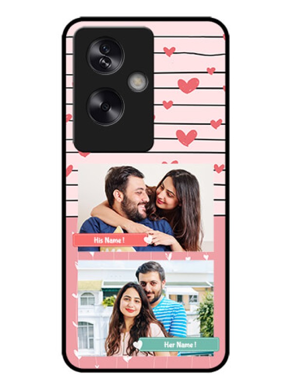 Custom Oppo A79 5G Custom Metal Phone Case - Photo With Heart Design