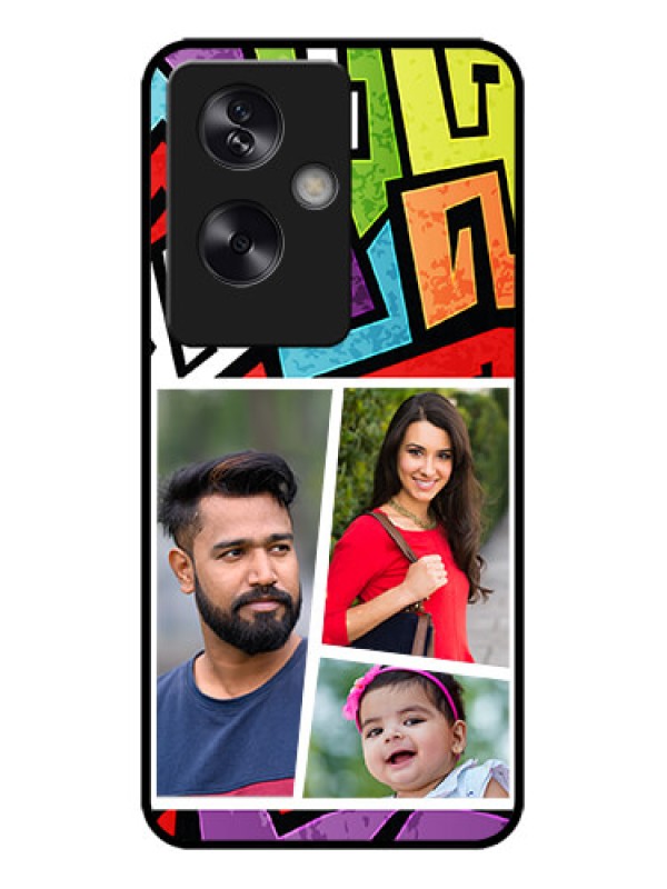 Custom Oppo A79 5G Custom Metal Phone Case - Graffiti Pattern Design