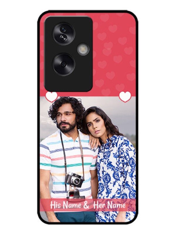Custom Oppo A79 5G Custom Metal Phone Case - Simple Love Design