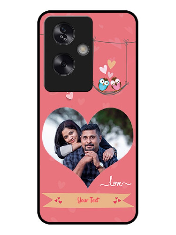 Custom Oppo A79 5G Custom Metal Phone Case - Peach Color Love Design