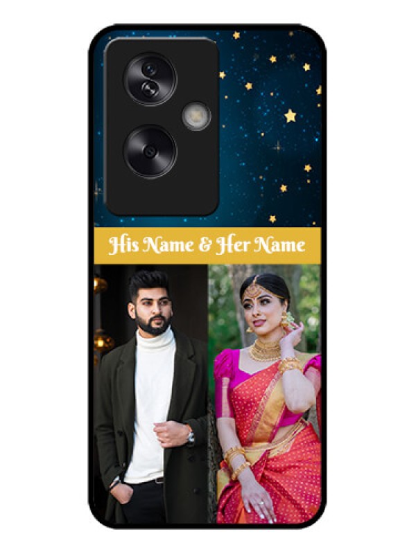 Custom Oppo A79 5G Custom Metal Phone Case - Galaxy Stars Backdrop Design