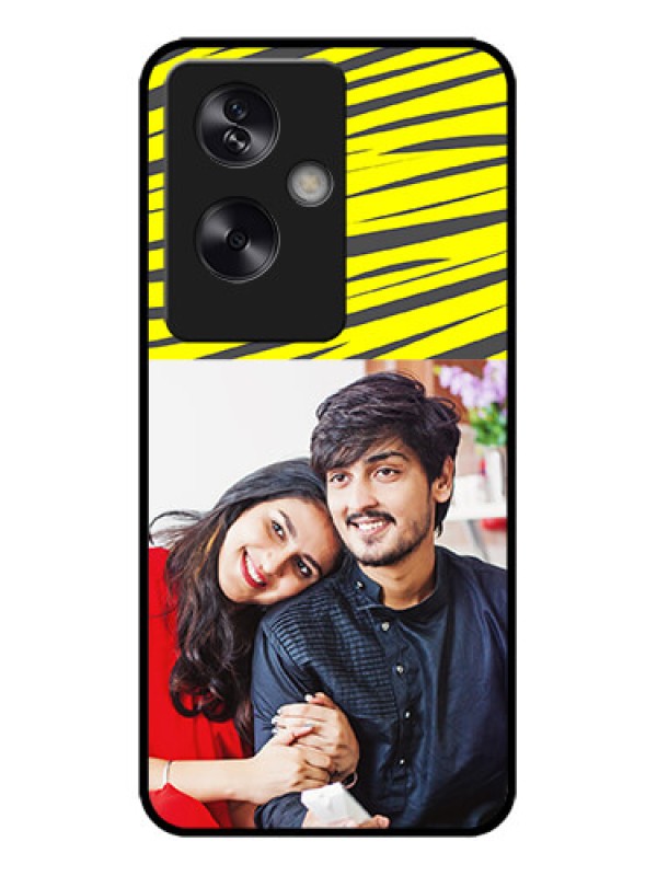 Custom Oppo A79 5G Custom Metal Phone Case - Yellow Abstract Design