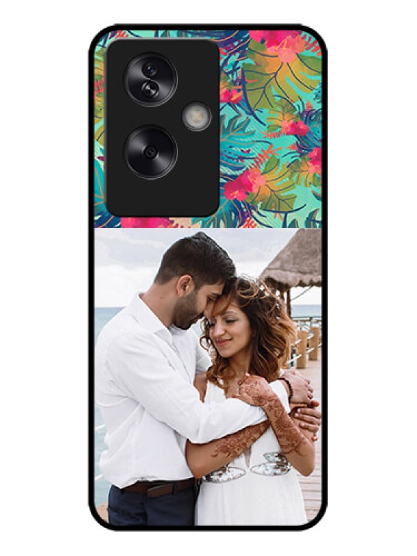 Custom Oppo A79 5G Custom Metal Phone Case - Watercolor Floral Design