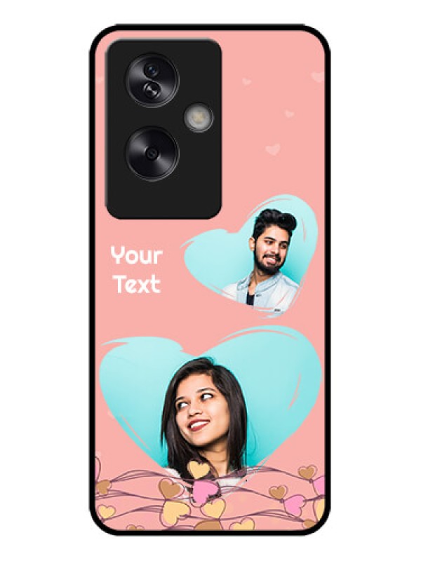 Custom Oppo A79 5G Custom Metal Phone Case - Love Doodle Design