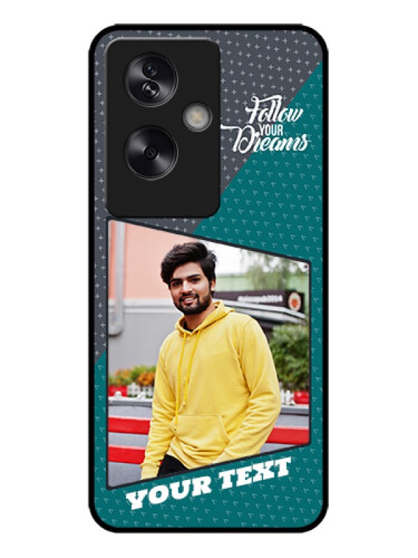 Custom Oppo A79 5G Custom Metal Phone Case - Background Pattern Design With Quote