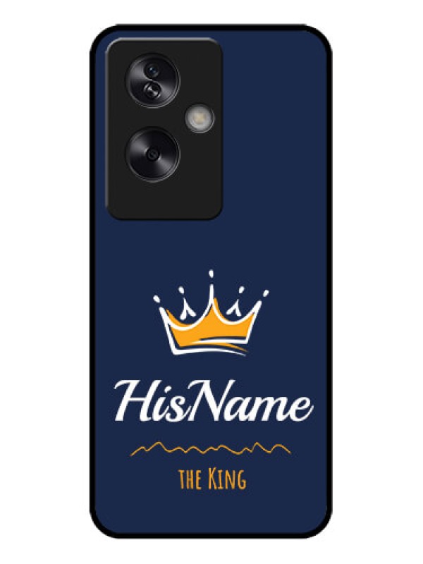 Custom Oppo A79 5G Custom Metal Phone Case - King With Name Design