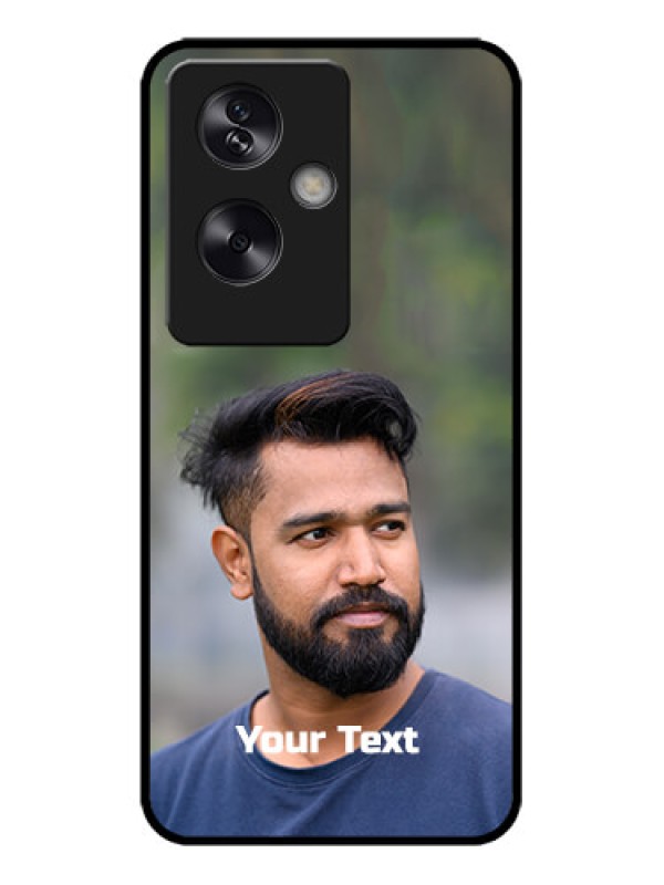 Custom Oppo A79 5G Custom Metal Phone Case - Photo With Text Design