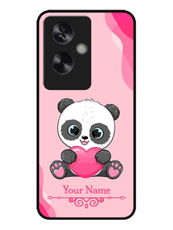 Custom Oppo A79 5G Custom Metal Phone Case - Cute Panda Design