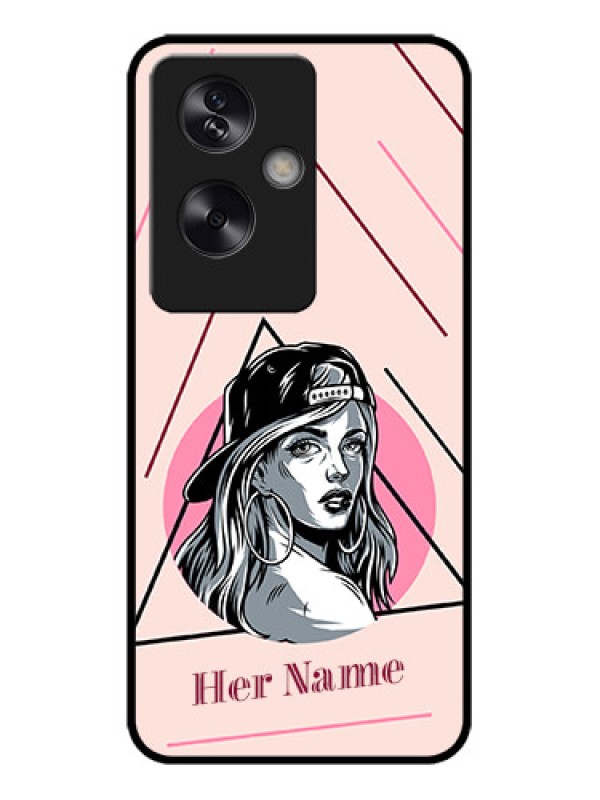 Custom Oppo A79 5G Custom Metal Phone Case - Rockstar Girl Design