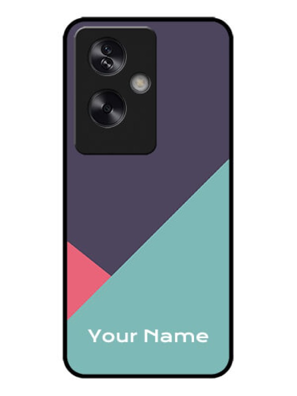 Custom Oppo A79 5G Custom Metal Phone Case - Tri Color Abstract Design