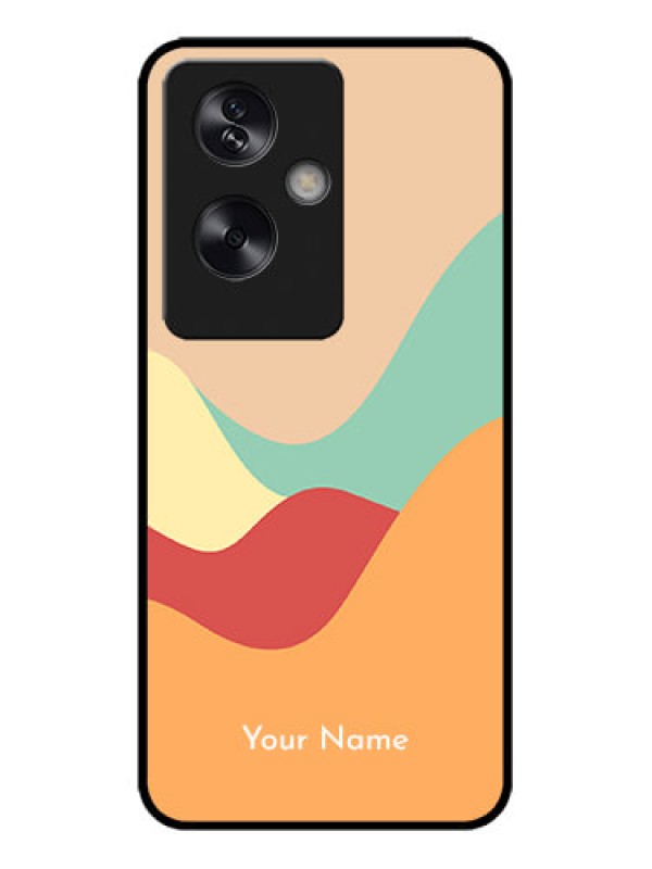 Custom Oppo A79 5G Custom Metal Phone Case - Ocean Waves Multi - Colour Design