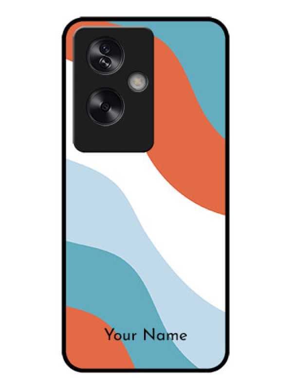 Custom Oppo A79 5G Custom Metal Phone Case - Coloured Waves Design