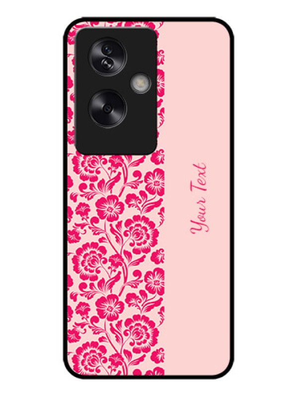 Custom Oppo A79 5G Custom Metal Phone Case - Attractive Floral Pattern Design