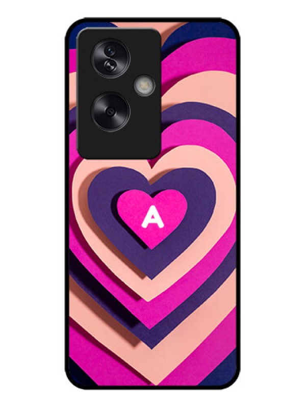 Custom Oppo A79 5G Custom Metal Phone Case - Cute Heart Pattern Design
