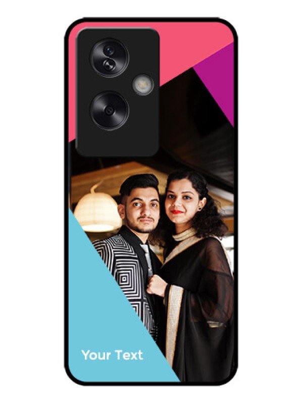 Custom Oppo A79 5G Custom Metal Phone Case - Stacked Triple Colour Design