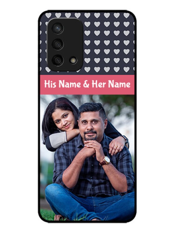 Custom Oppo F19 Custom Metal Phone Case - Love Symbols Design