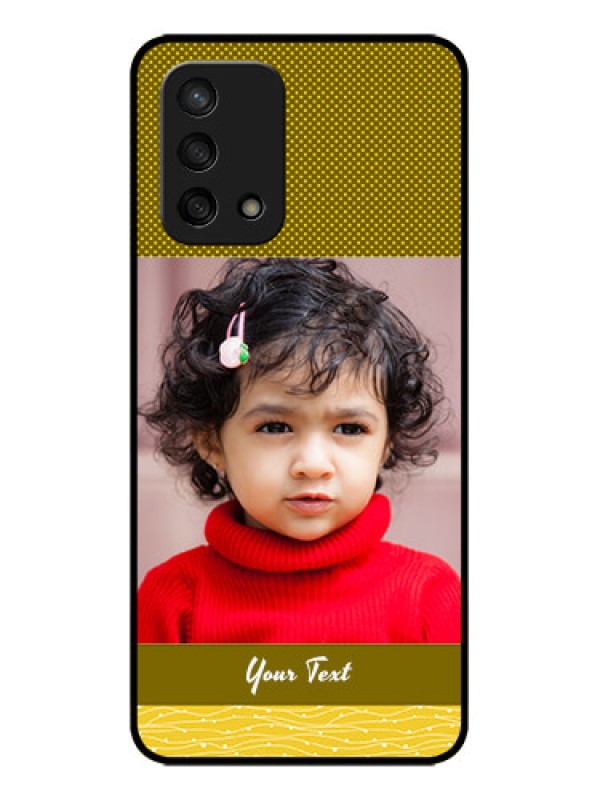 Custom Oppo F19 Custom Metal Phone Case - Simple Green Color Design