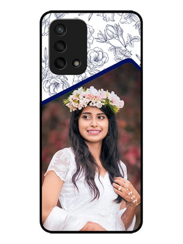 Custom Oppo F19 Custom Metal Phone Case - Classy Floral Design