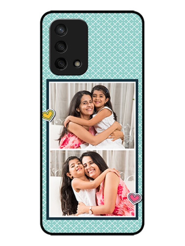 Custom Oppo F19 Custom Metal Phone Case - 2 Image Holder With Pattern Design