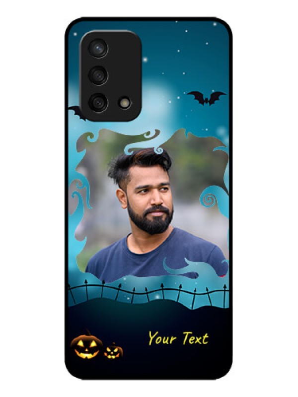 Custom Oppo F19 Custom Metal Phone Case - Halloween Frame Design