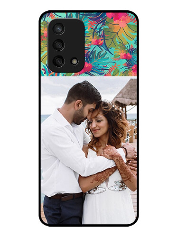 Custom Oppo F19 Custom Metal Phone Case - Watercolor Floral Design
