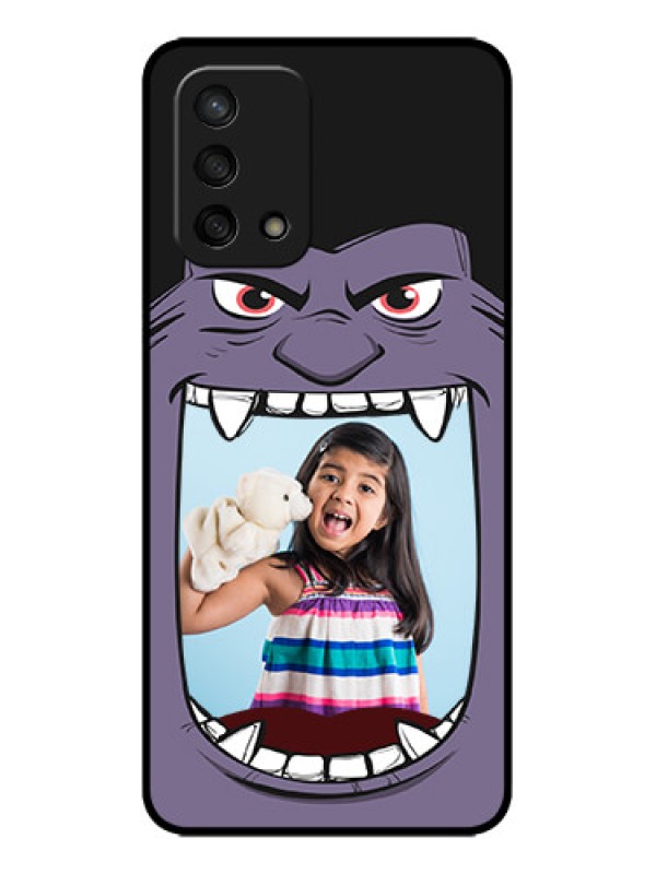 Custom Oppo F19 Custom Metal Phone Case - Angry Monster Design