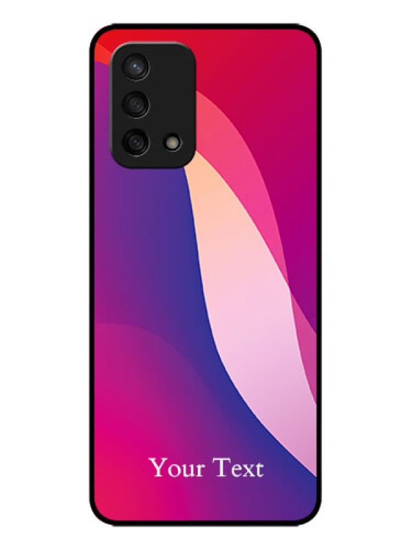 Custom Oppo F19 Custom Metal Phone Case - Digital Abstract Overlap Design