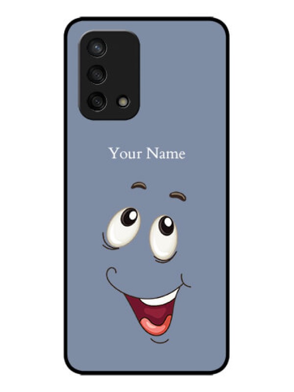 Custom Oppo F19 Custom Metal Phone Case - Laughing Cartoon Face Design