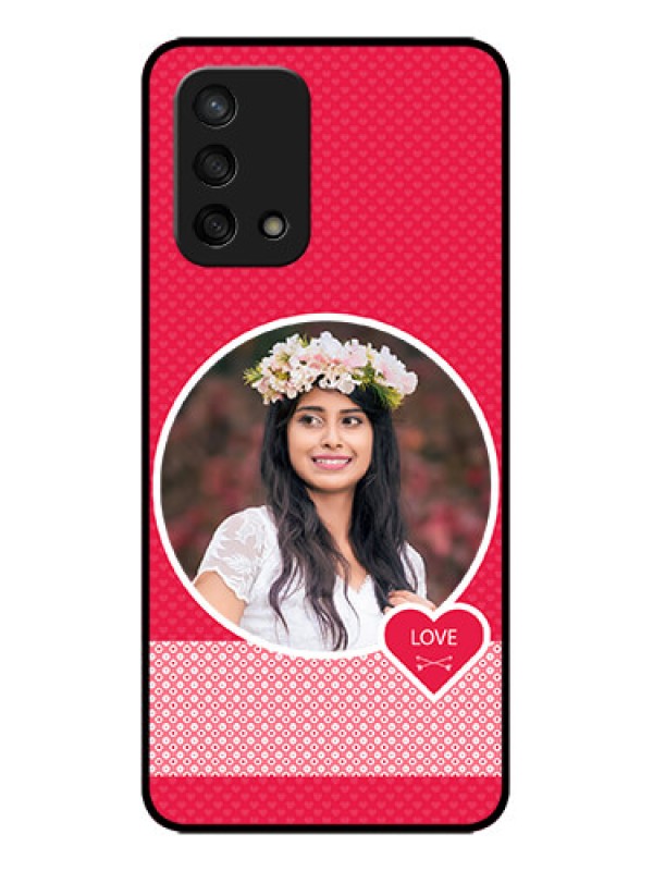 Custom Oppo F19s Custom Metal Phone Case - Pink Color Pattern Design