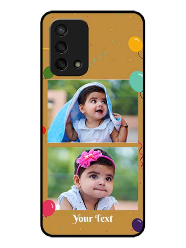Custom Oppo F19s Custom Metal Phone Case - Image Holder With Birthday Celebrations Design