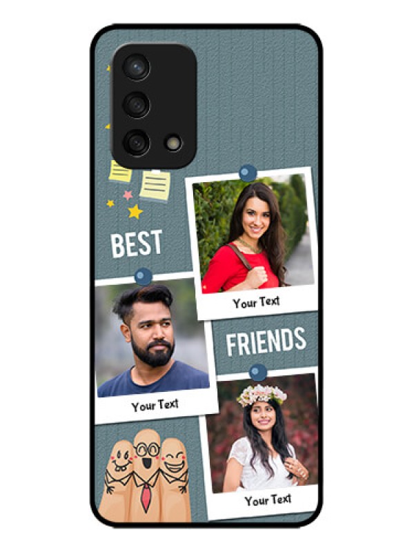 Custom Oppo F19s Custom Metal Phone Case - Sticky Frames And Friendship Design