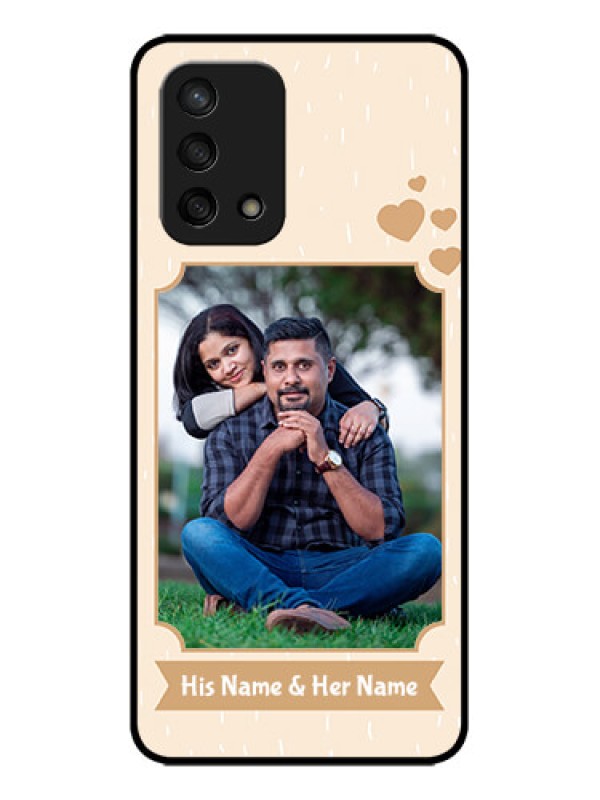 Custom Oppo F19s Custom Metal Phone Case - With Confetti Love Design