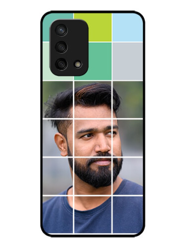 Custom Oppo F19s Custom Metal Phone Case - With White Box Pattern