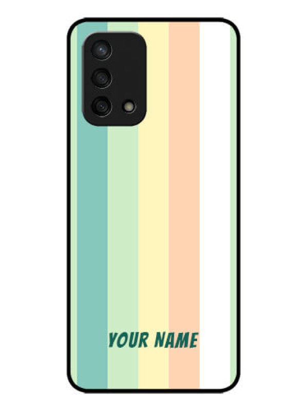 Custom Oppo F19s Custom Metal Phone Case - Multi - Colour Stripes Design