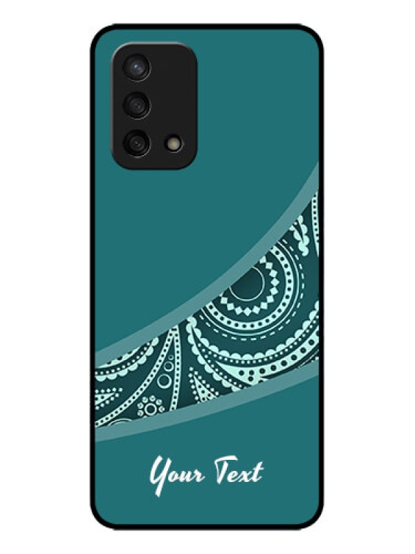 Custom Oppo F19s Custom Metal Phone Case - Semi Visible Floral Design