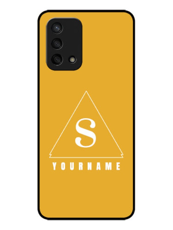 Custom Oppo F19s Custom Metal Phone Case - Simple Triangle Design