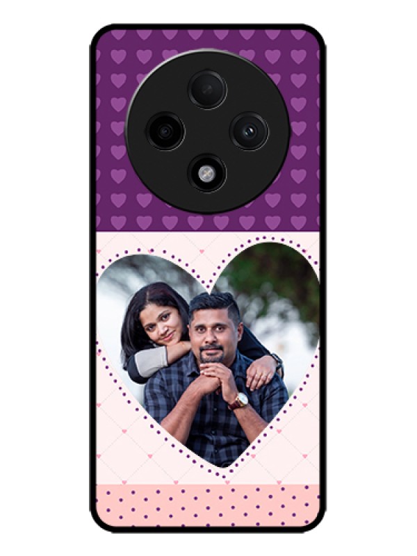 Custom Oppo F27 Pro Plus 5G Custom Metal Phone Case - Violet Love Dots Design