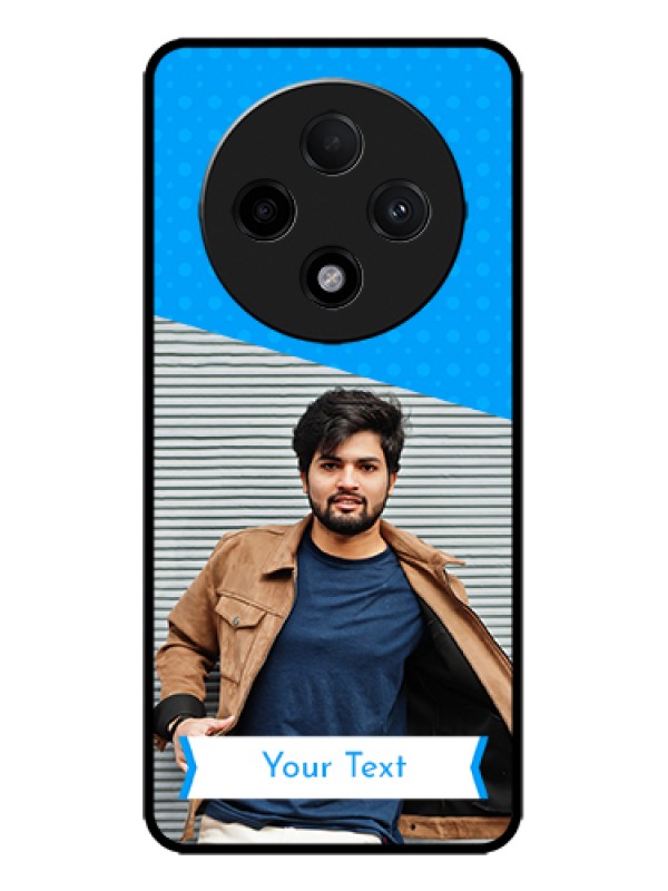 Custom Oppo F27 Pro Plus 5G Custom Metal Phone Case - Simple Blue Color Design