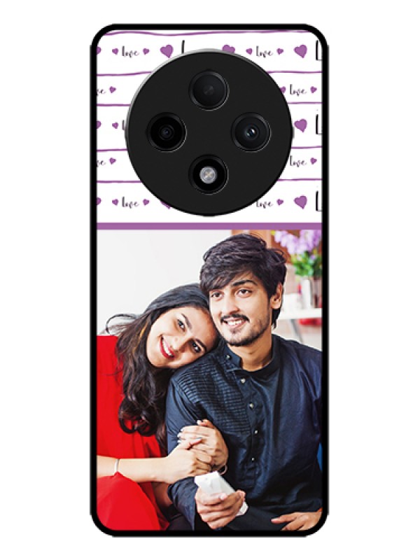 Custom Oppo F27 Pro Plus 5G Custom Metal Phone Case - Couples Heart Design
