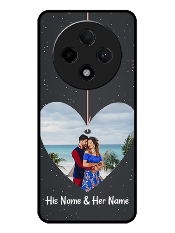 Custom Oppo F27 Pro Plus 5G Custom Metal Phone Case - Hanging Heart Design