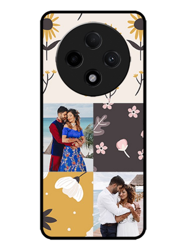 Custom Oppo F27 Pro Plus 5G Custom Metal Phone Case - 3 Images With Floral Design
